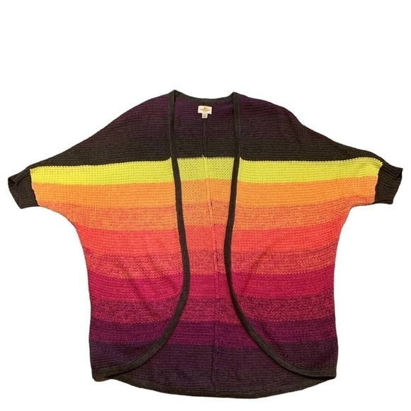 AEO Neon Stripe Open Cardigan - Picture 6 of 11